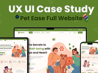 UX/UI case Study Pet Ease Full Website local seo case study