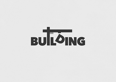 Building | Typographical Poster font graphics illustration letters poster sans serif simple text typography word