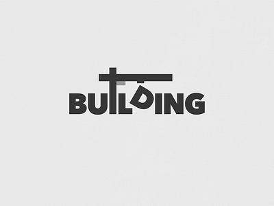 Building | Typographical Poster font graphics illustration letters poster sans serif simple text typography word