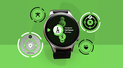 Flow, Smartwatch Fitness App Concept design ui ux
