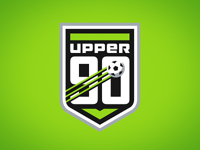 Upper90 Soccer Academy badge branding crest futbol graphic design illustration logo seal soccer sports sports branding typography