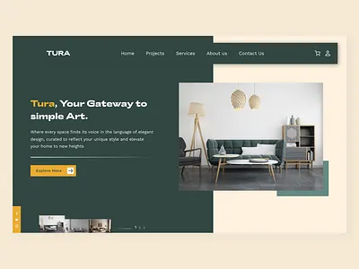Tura Interior Website branding ui web website