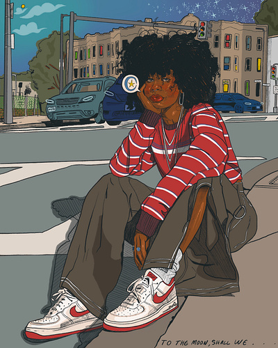 city scape digital artist editorial illustration illustration portrait