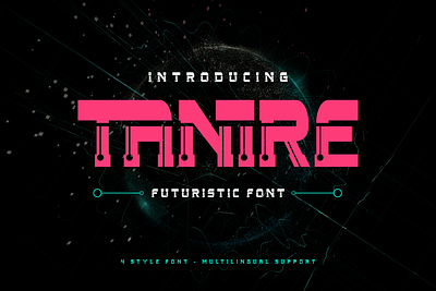 Tanire - Futuristic Tech Font sci fi