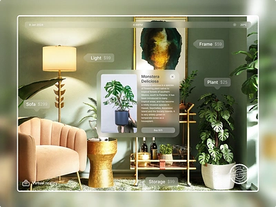 Virtual Reality - UX/UI Design cart vr dailyui dailyui073 dailyui73 dailyuichallenge interior design interior ui product design ui ui design uiux uiux design user interface ux virtual ui vr vr design vr interface vr ui