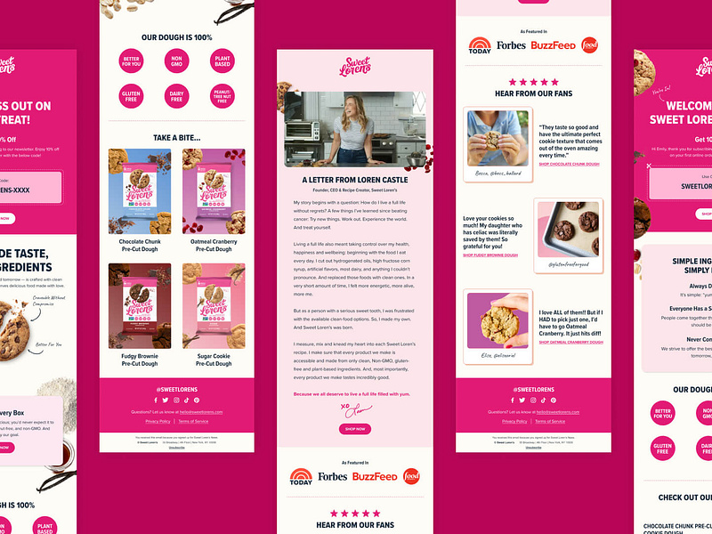 Sweet Loren's Email Design cpg design ecommerce email email design graphic design klaviyo shopify