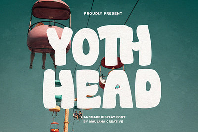 Yoth Head Handmade Display Font animation branding brush design font fonts graphic design logo maulana creative nostalgic sans