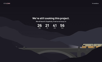 KiraLoan Launching Countdown aan hamdani animation countdown ui launching site static site ui timer ui tornadobyte uiux