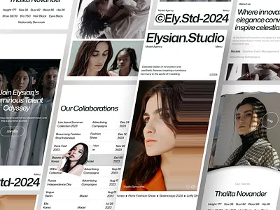 Elysian.Std - Responsive Website Design agency company corporate creative design homepage interface landing page landing page design model model agency models talent ui ui design uiux web web design website website agency