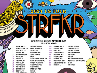 STRFKR 2024 US Tour design layout tours