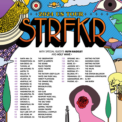 STRFKR 2024 US Tour design layout tours