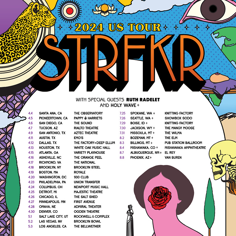 STRFKR 2024 US Tour by Jacob Cooper on Dribbble