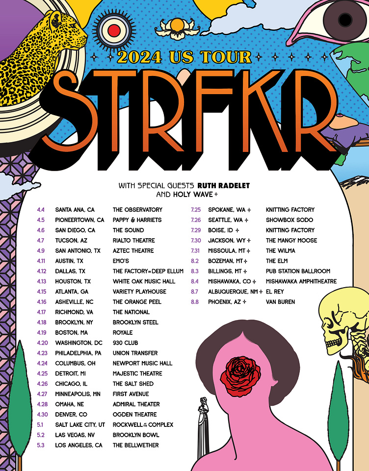 STRFKR 2024 US Tour by Jacob Cooper on Dribbble