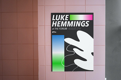 Luke Hemmings Performance Poster concert graphic design music music poster poster typography