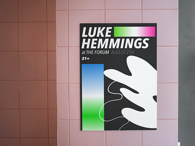 Luke Hemmings Performance Poster concert graphic design music music poster poster typography