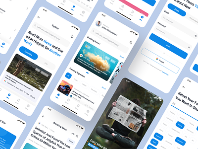 Tidings - News App UI Kit app design education news politics ui ui kit ux