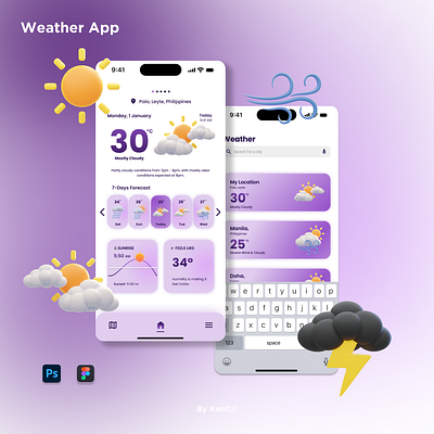 Weather App ui weather weather app design weather app ui weather ui