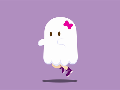 Floating Ghost Loop Test affinity designer animation cute ghost motion graphics