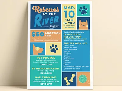 Rescues at the River Poster Design illustration indesign non profit poster print design vector