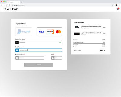 Checkout Form art checkout checkout form dailyui design ecommerce finance illustration logo order summary payment method shop shopping ui web website