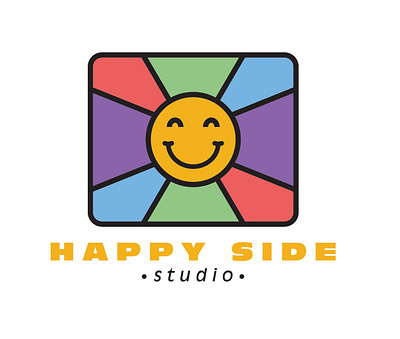 Happy Side Studio Logo branding identity design illustrator logo personal branding vector
