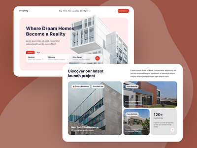 Property - Landing Page Website book booking buy condo dream home equipment find home house luxury management pent house project property real estate rent searching sell ui villa
