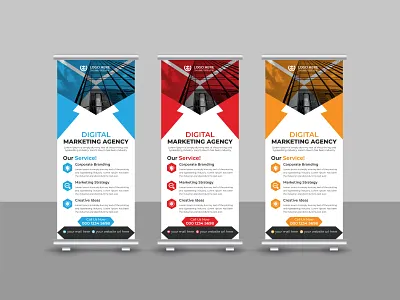 Corporate Business Marketing Roll Up Banner Design advertisement banner branding business corporate creative design display graphic design marketing modern pop up banner presentation print template pull up banner retractable banner roll up roll up banner stationery x banner