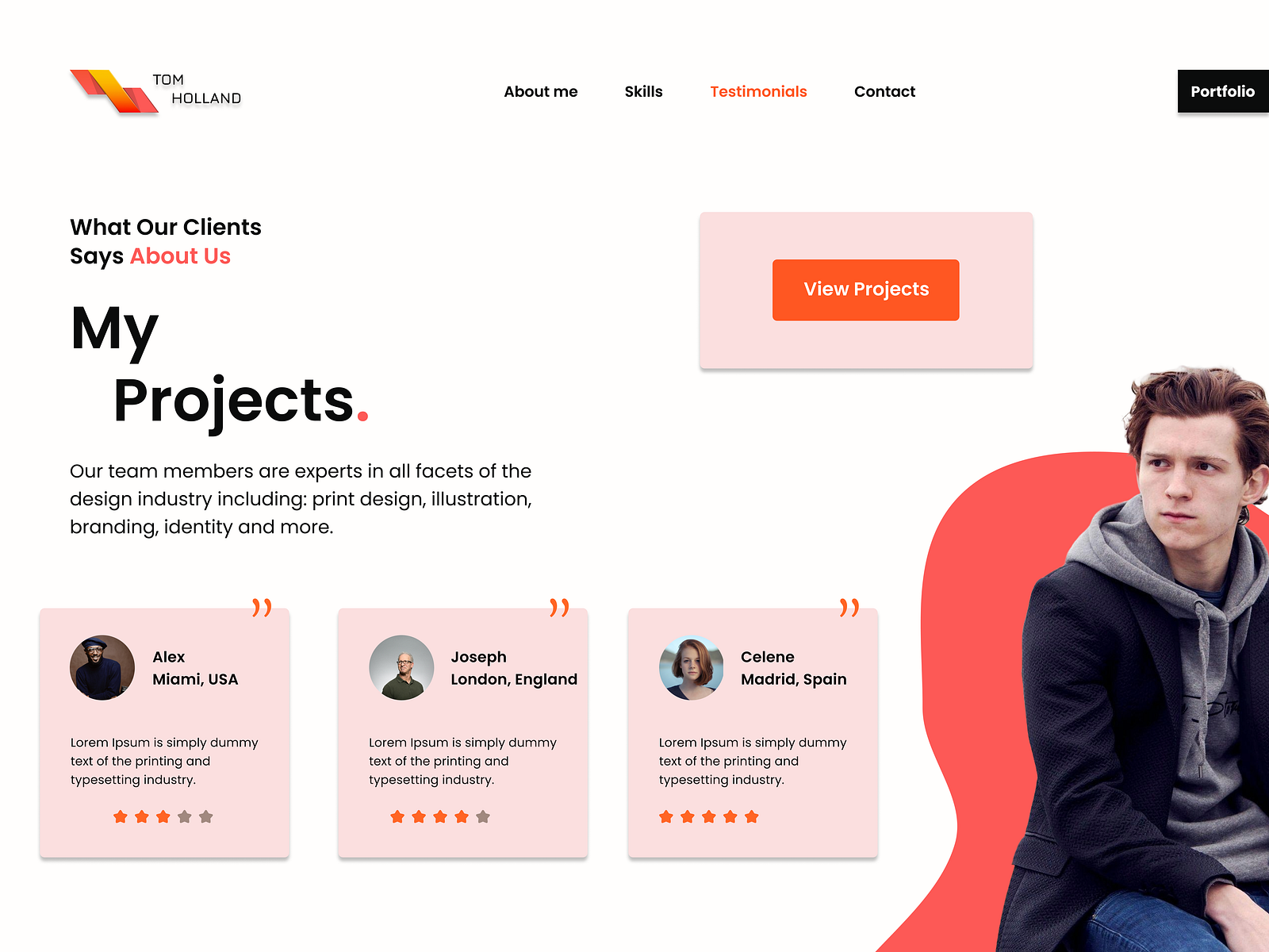 PORTFOLIO UI DESIGN by Manikandan Vidhyasekaran on Dribbble