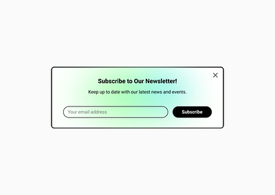 Daily UI #016 - Pop-up Overlay daily ui challenge dailyui dailyui16 newsletter pop up pop up overlay subscribe to newsletter ui
