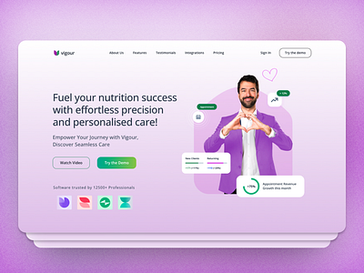 Healthcare landing page exploration art direction concept helath homepage landing marketing modern saas startup ui user interface ux visual design web design