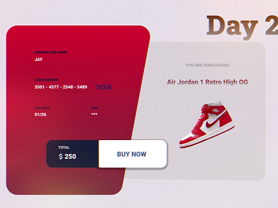 Day 2 - credit card checkout page airjordans creditcard ecom nike sneakers ui ux