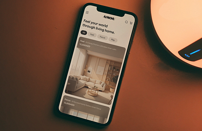 Amou - Furniture packaging app brand design branding concept design furniture home interior landing page logo ui ui app ux website