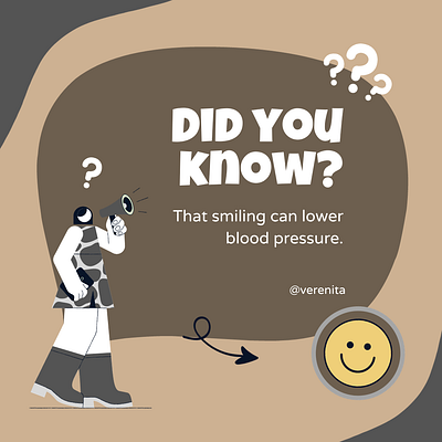 Smiling makes you healthy! animation branding graphic design