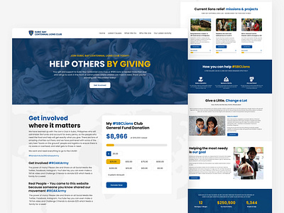 Subic Bay Centennial Lions Club Landing Page Design charity crowdfunding elementor figma landing page landing page design ui ux website website design wordpress wordpress design