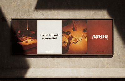 Amou - Branding app art billboard brand branding concept design furniture graphic design home interior logo poster ui ux