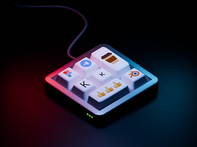 3D keyboard for Designer 3d 3d keyboard blender coffee device figma graphic design keyboard telegram