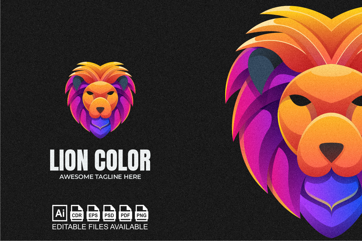 Lion Colorful Logo by Dartnov_std on Dribbble