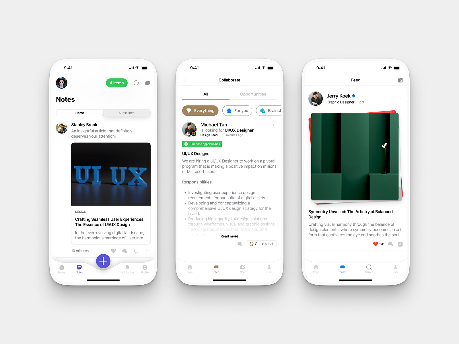Social Feed Screens by Allan Febrian Diavanda on Dribbble