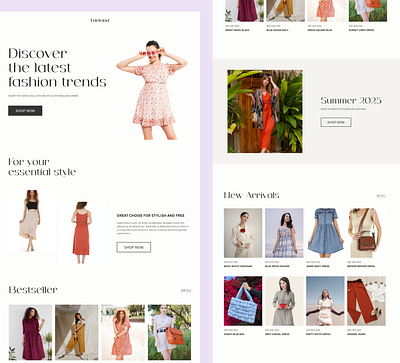 Clothing Web Design 2024 design ecommerce marketing trendy ui