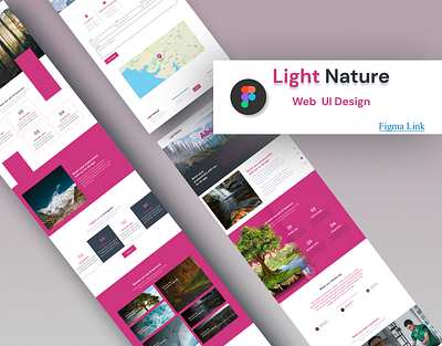Light Nature Website Template figma graphic design template ui web