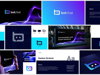 BotChat - AI Customer Support Branding aesthetic logo ai ai branding blue logo bot logo brand brand identity branding branding ideas futuristic logo gradient logo graphic design logo logo design minimalist logo modern logo purple logo simple logo tech tech logo