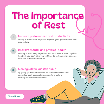The Importance of Rest animation blog content graphic design