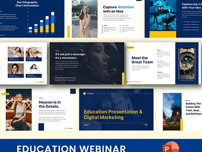 Webinar Presentation for PowerPoint, Education Research Slides business presentation graphic design infographics pitch deck powerpoint powerpoint deck powerpoint presentation powerpoint slide powerpoint template ppt slides presentation design slide deck
