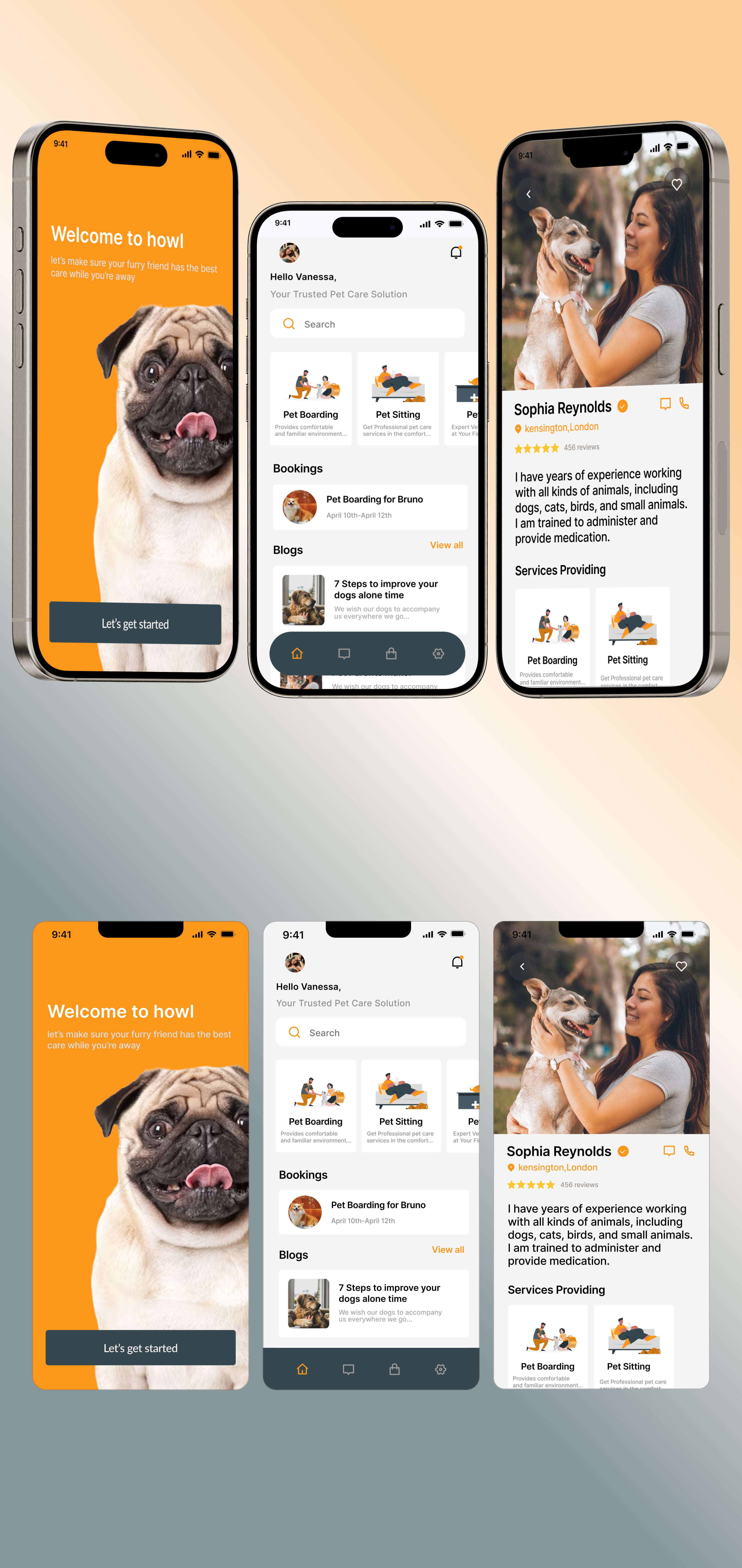 Pet Boarding App Design design illustration ui ux vector