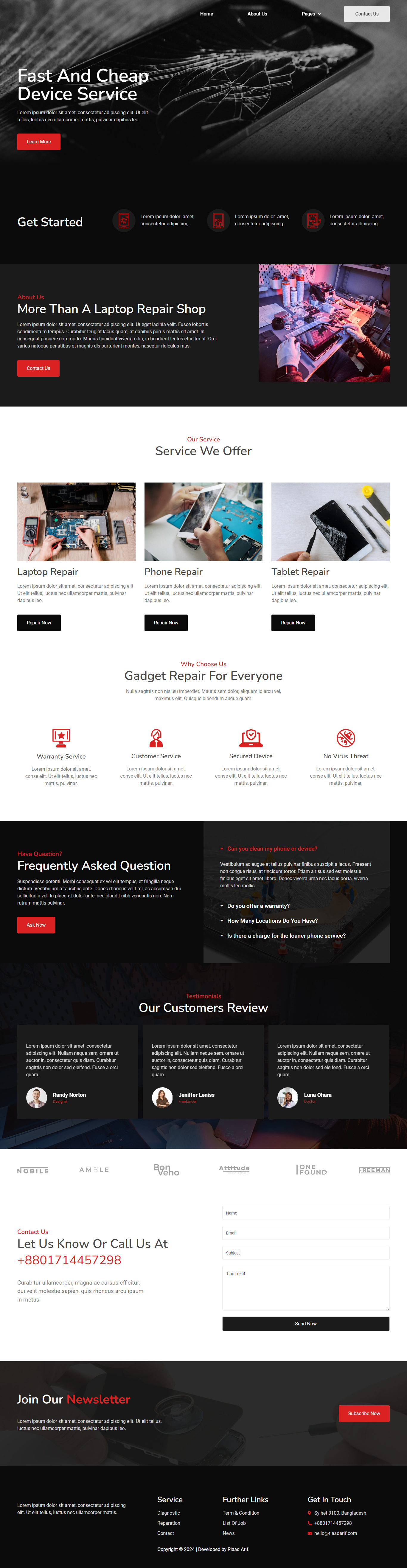 Gadget Repair Service Website design device care device fix device maintenance electronic device fixing electronics repair gadget repair gadget restoration gadget revival online repair shop phone repair repair services tablet fix tech guru support tech solutions tech support web design website design wordpress landing wordpress website