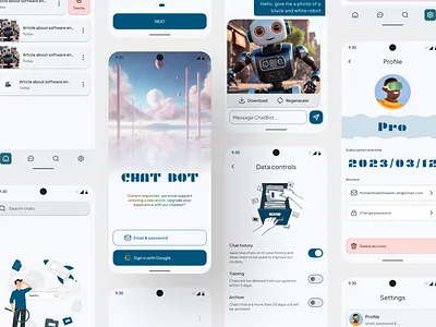 CHAT BOT AI ai android app bot chat chatgt consistency figma graphic design illustration ios project spacing typography ui ux web xd