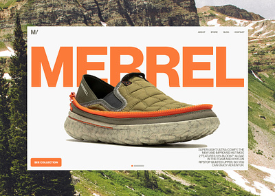 Merrel Landing Concept branding concept graphic graphic design landing sneakers ui ux ui web web design
