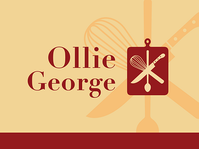 Logo design | Ollie George adobe illustrator brand brand design branding chef entrepreneur iconography illustration lockup logo logo design minimalist restauranteur typography