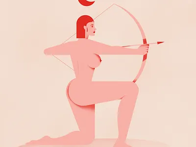 Sagittarius girl illustration moon procreate sagittarius zodiac