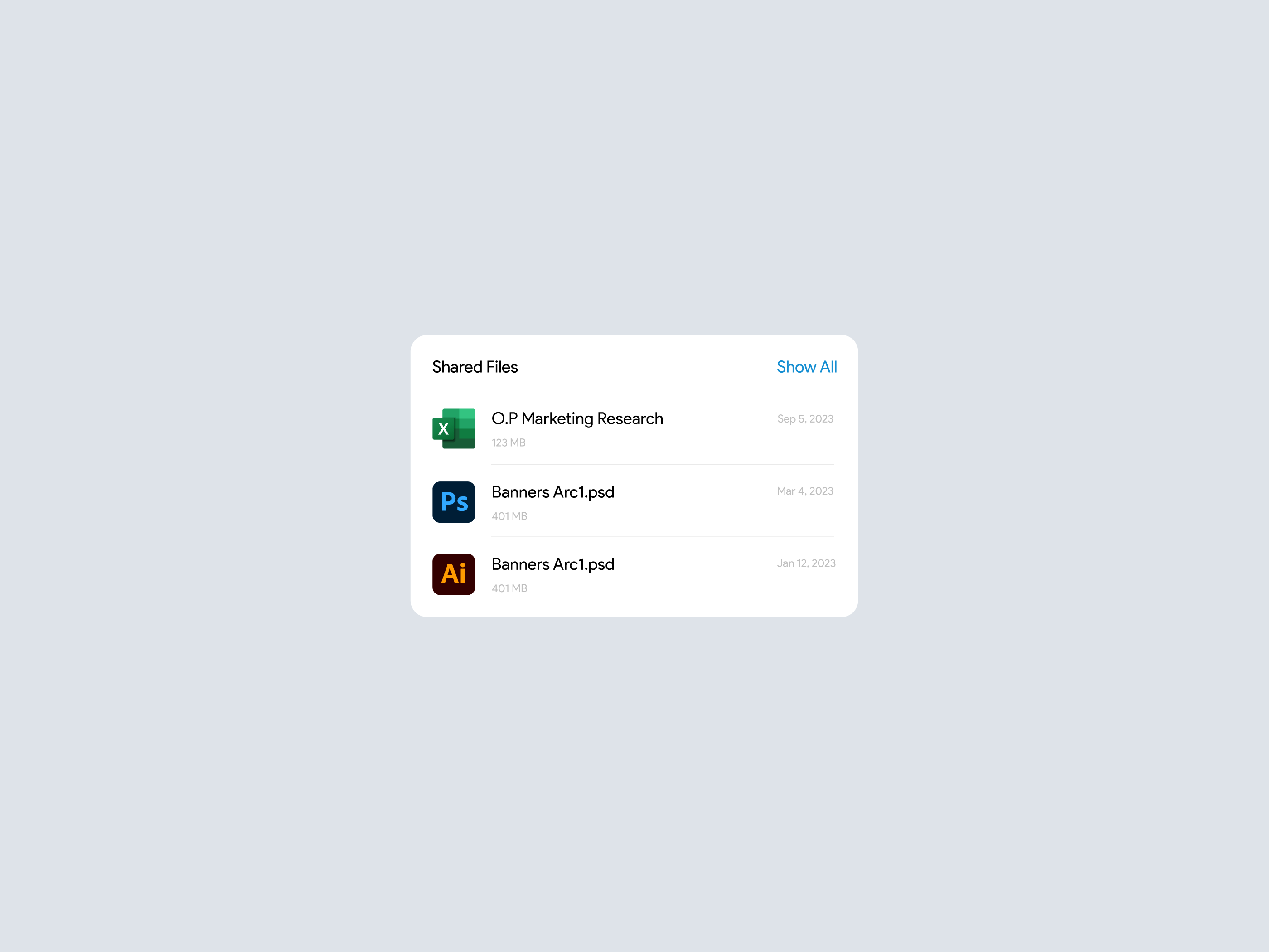 Shared Files card UI dribbble europe london ui uibucket uidaily uiinspiration uishot uiux ux uxdaily uxerrs uxers